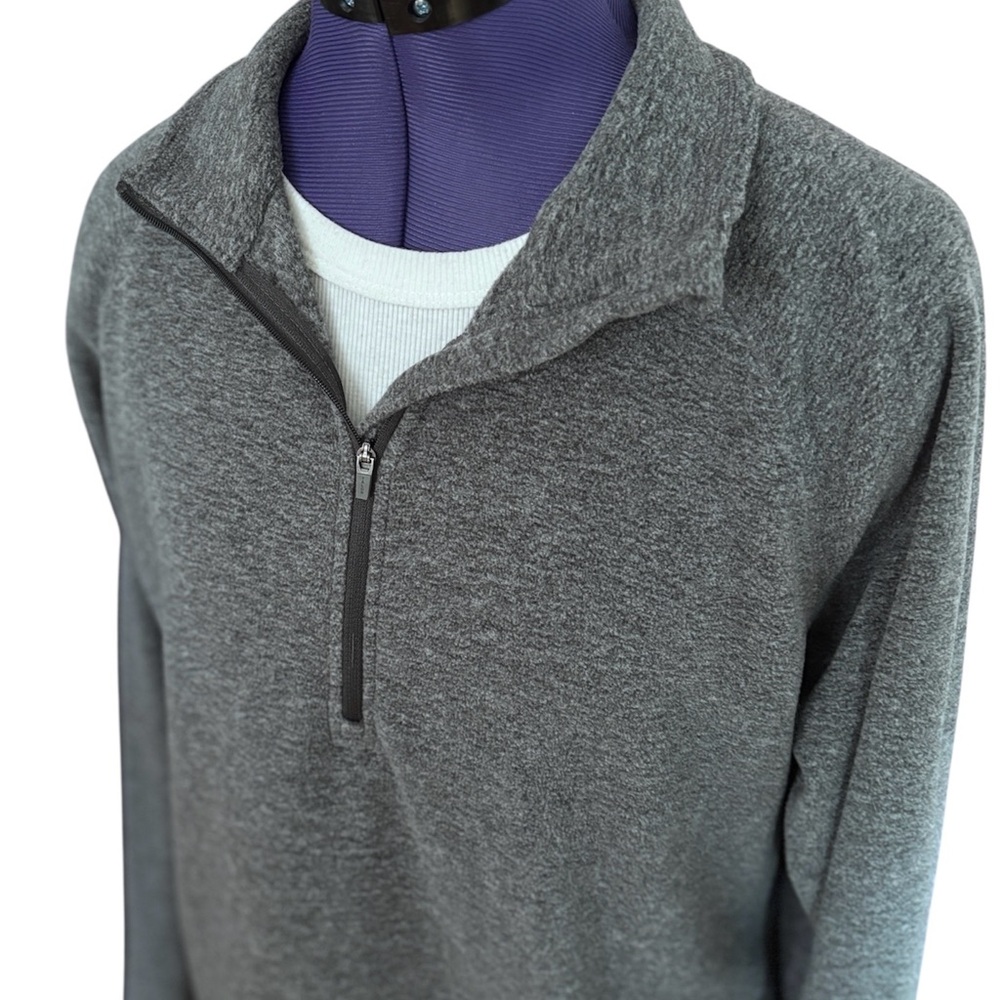 Eddie Bauer Fleece Quarter-Zip Women’s Large Grey